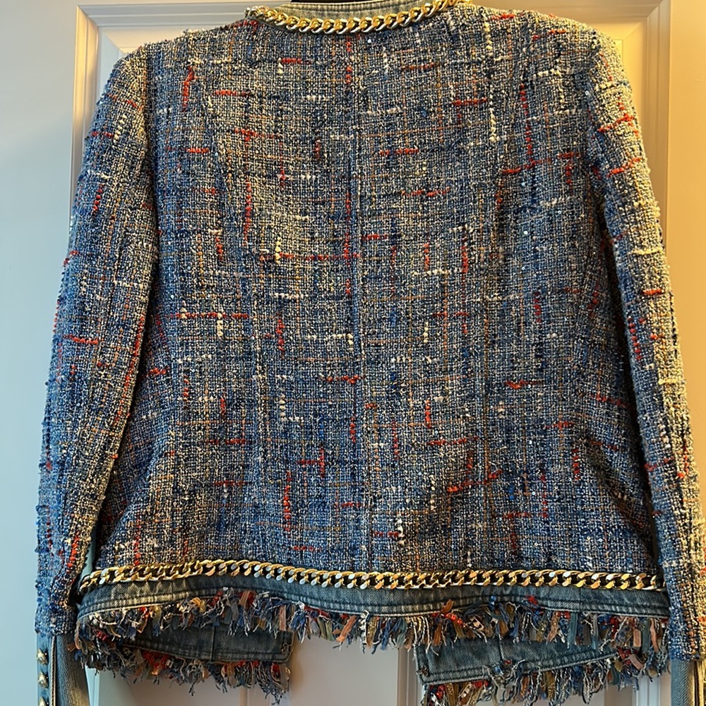 Balmain tweed jacket with gold chain detail - Picture 5 of 6
